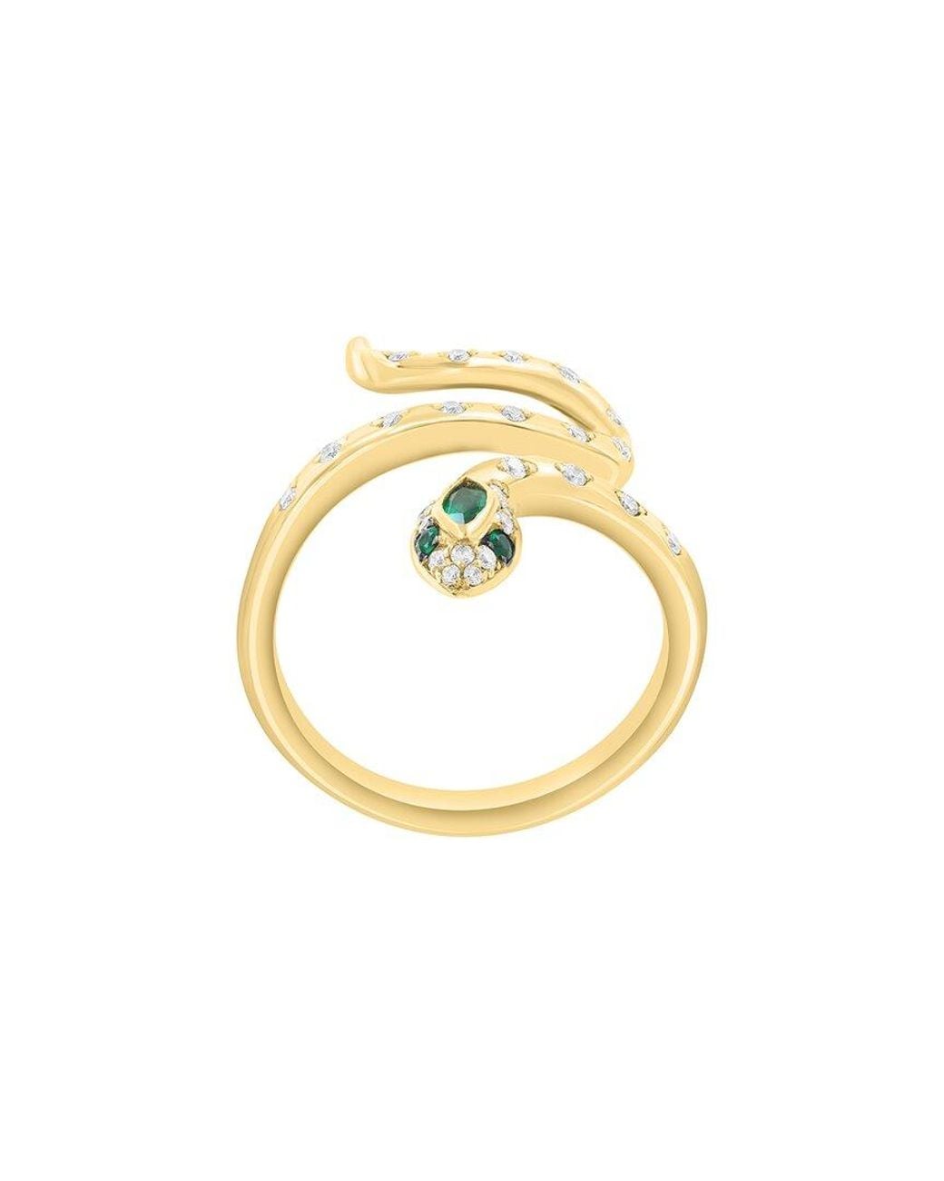 Effy Fine Jewelry Metallic 14K 0.37 Ct. Tw. Diamond & Emerald Ring