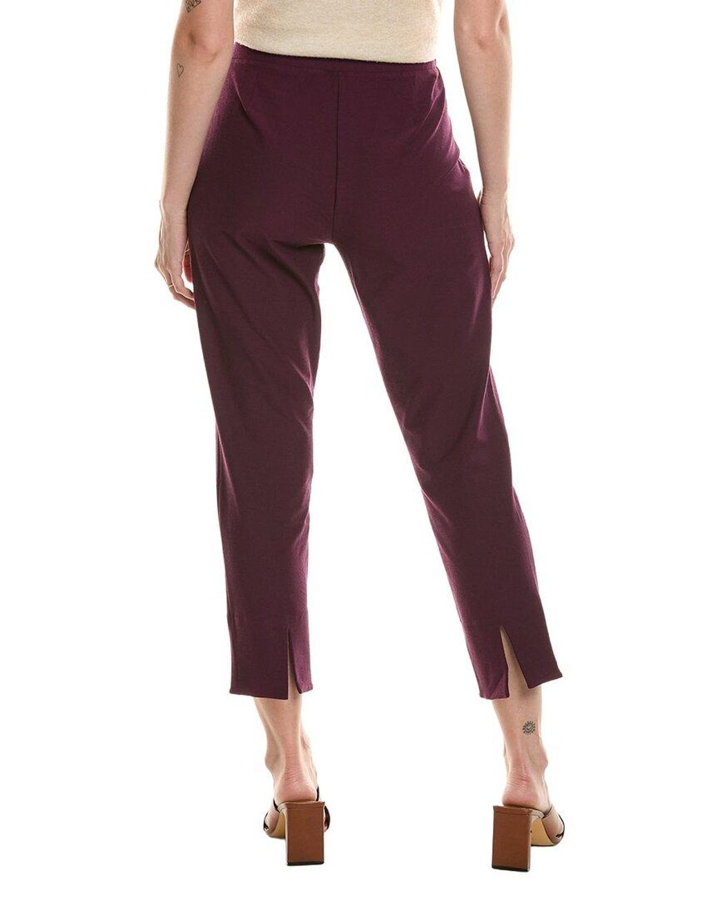 Eileen Fisher Purple Slim Crop Pant
