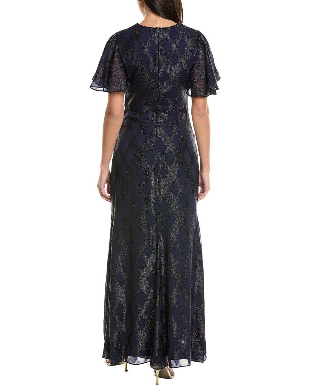 Shoshanna Blue Prisma Maxi Dress