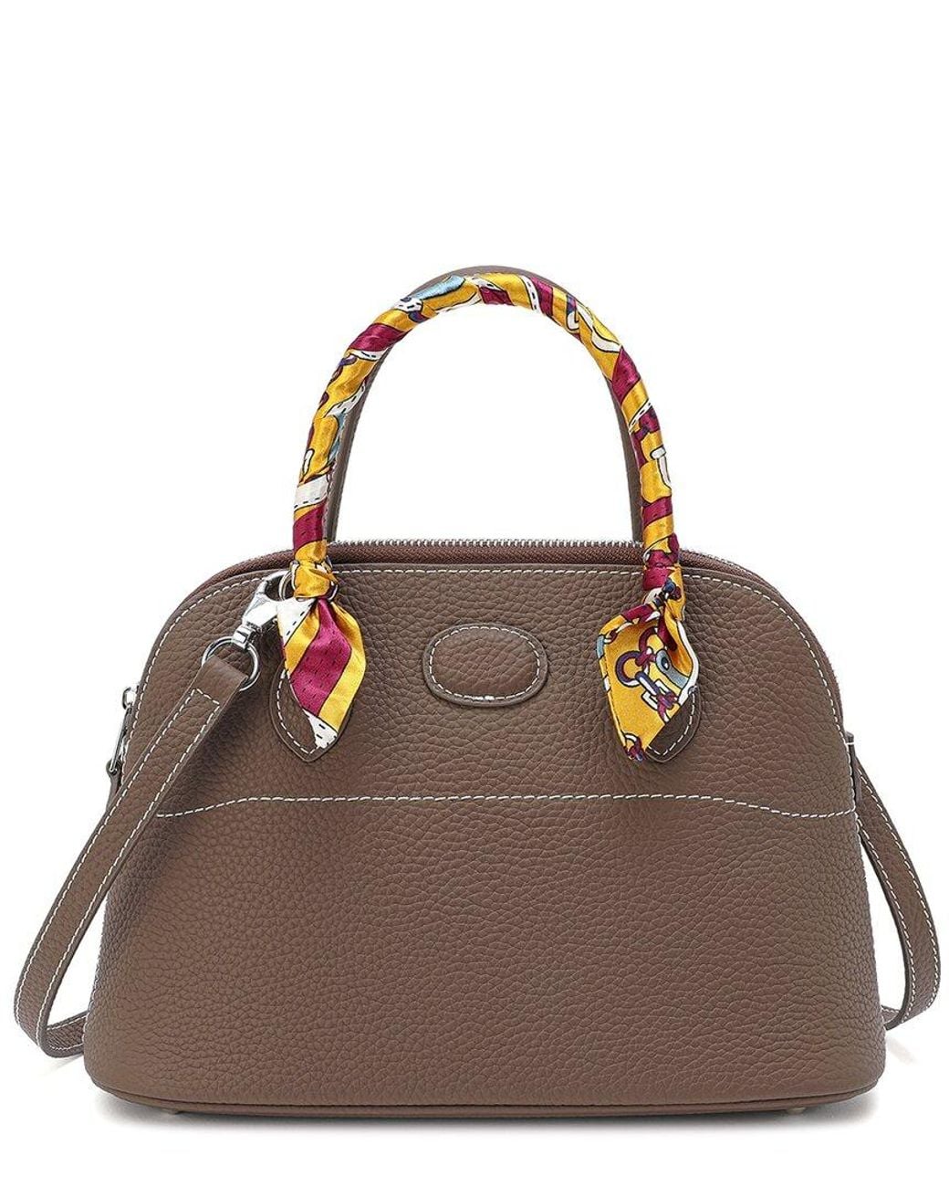Tiffany & Fred Paris Brown Top-grain Leather Satchel