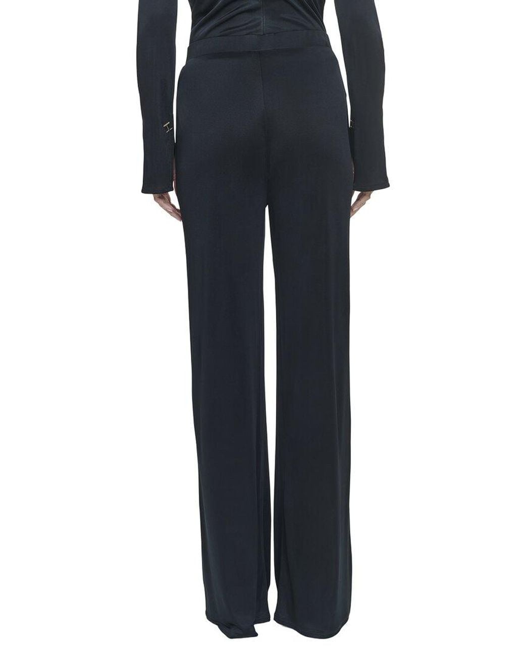Halston Heritage Blue Satin Pull On Pant