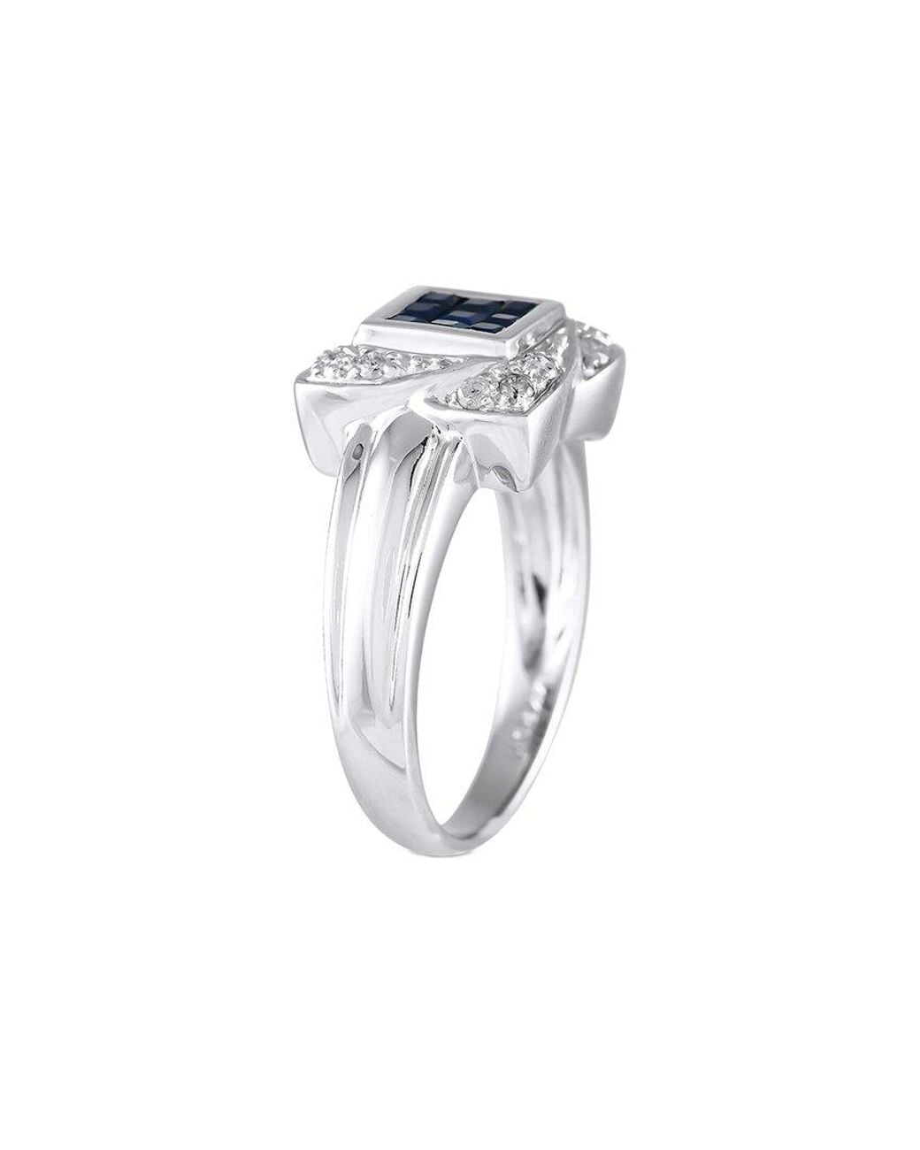 Gemstones Blue 14K 0.55 Ct. Tw. Diamond & Sapphire Ring
