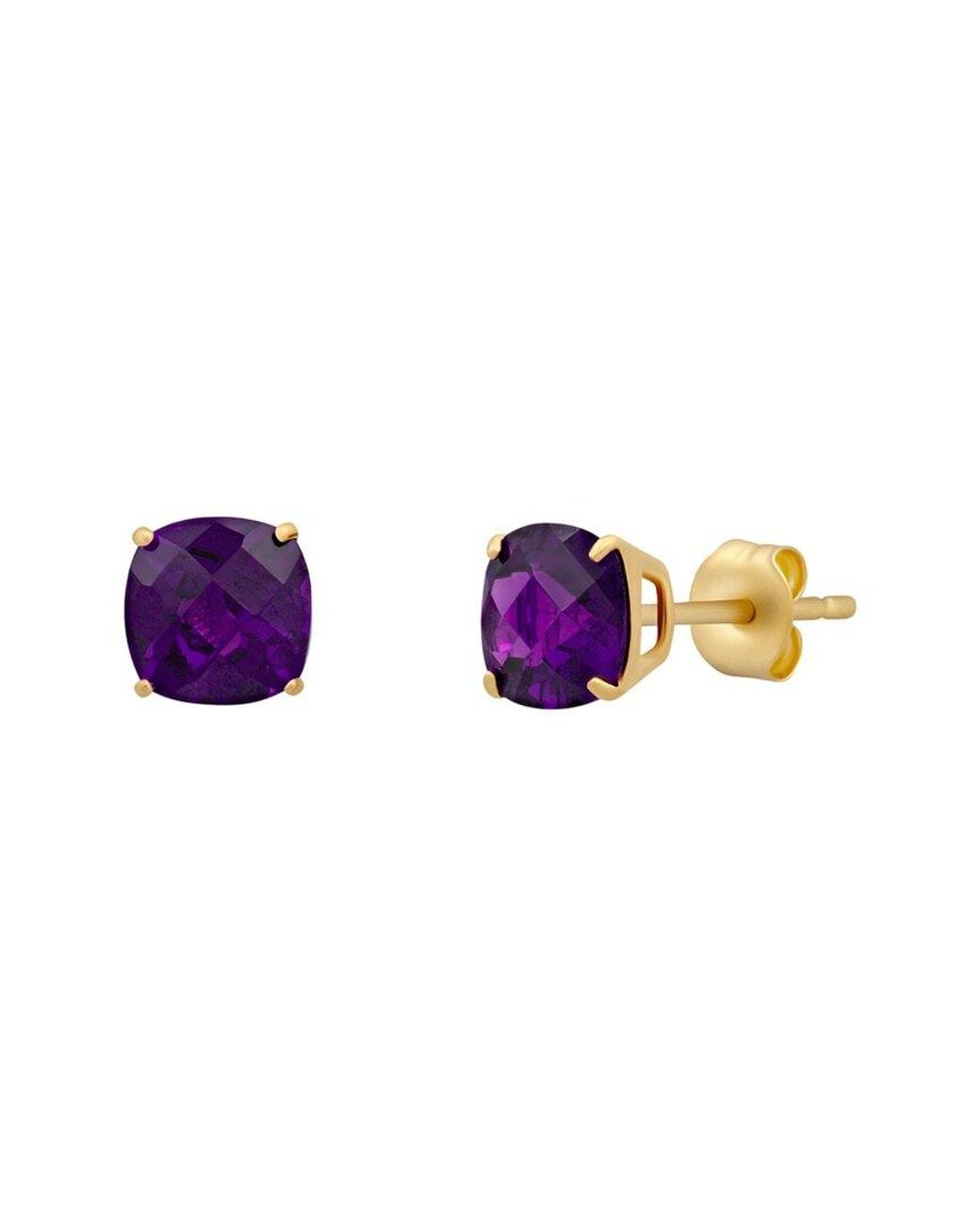 MaxColor Purple 14K 1.60 Ct. Tw. Amethyst Stud Earrings