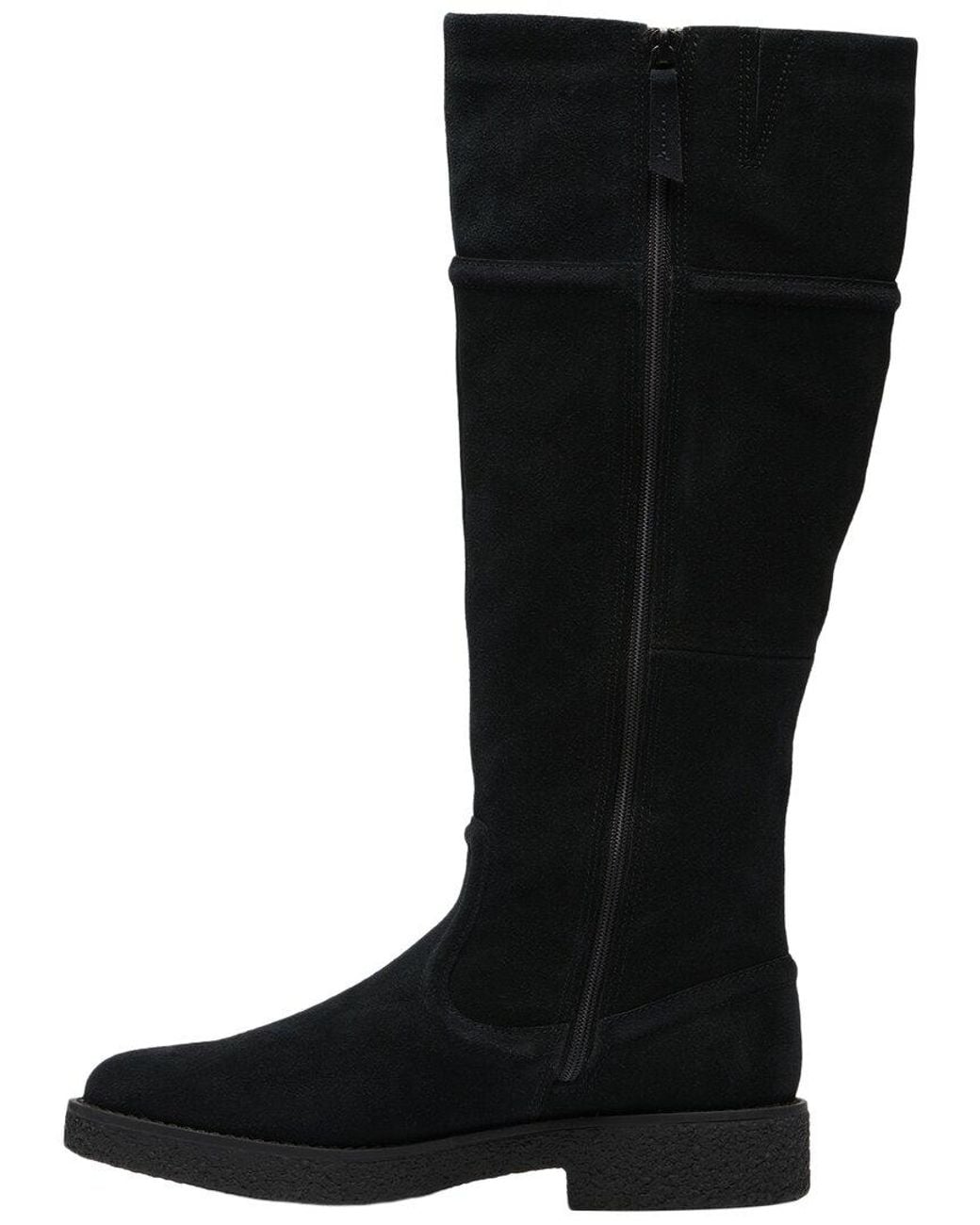 Clarks Black Nella Hi Suede Boot