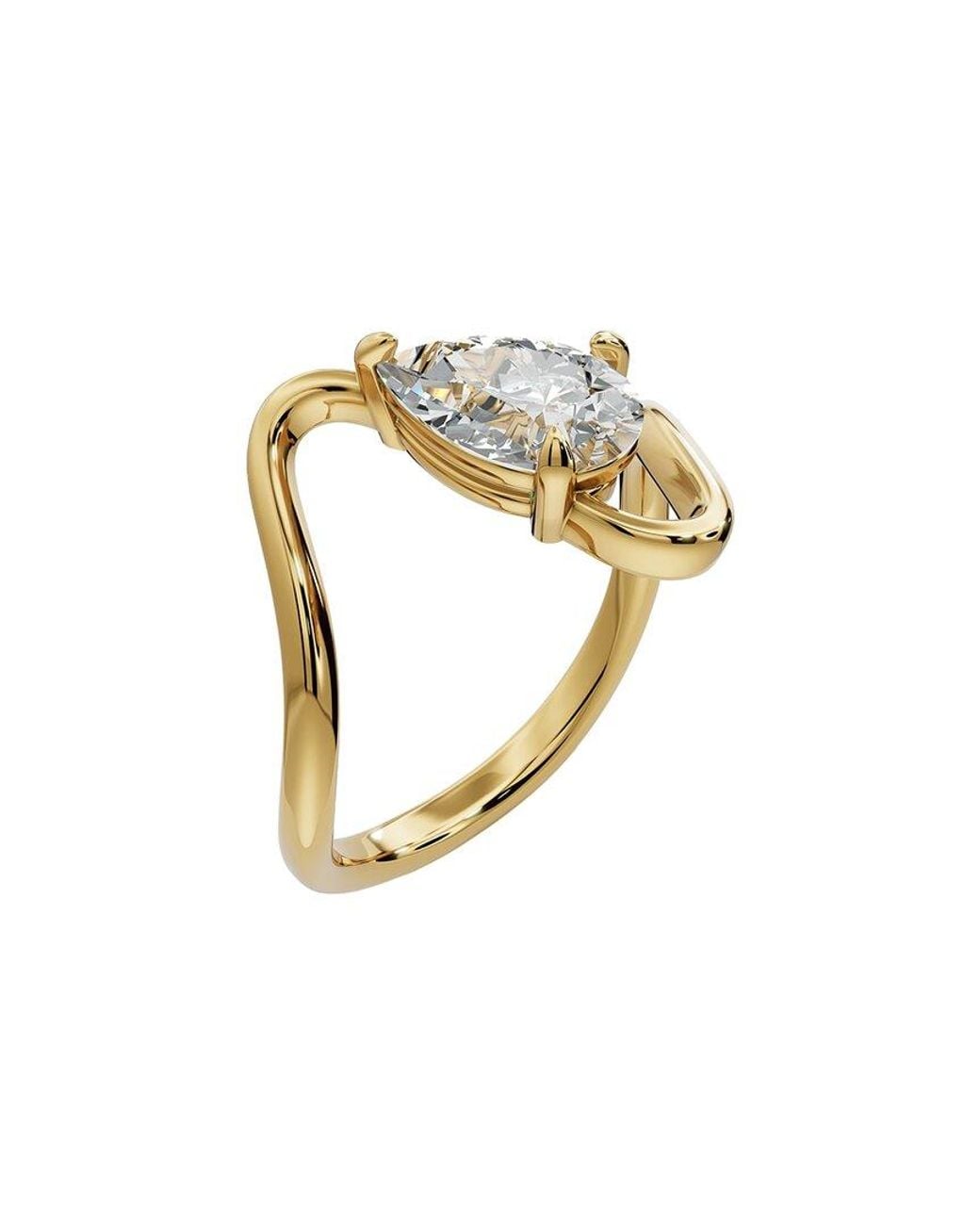 Lab Grown Diamonds Metallic 14K 1.00 Ct. Tw. Lab-Grown Diamond Ring
