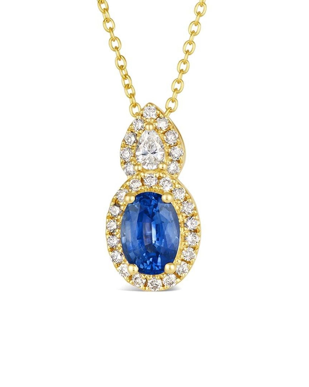 Le Vian Blue 14K 0.97 Ct. Tw. Diamond & Sapphire Pendant