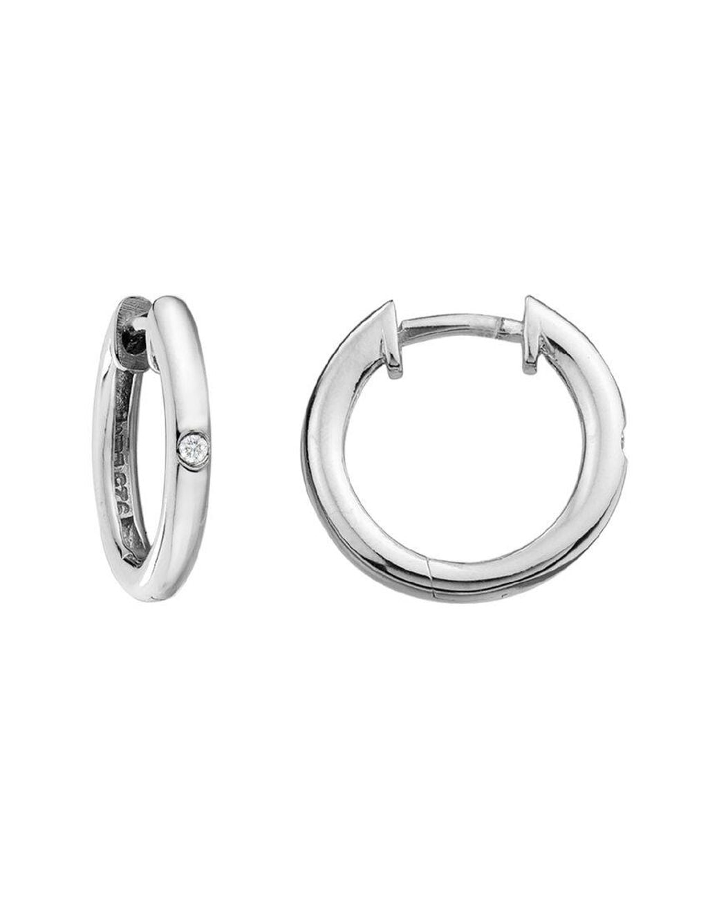 Diamond Select Cuts Metallic Silver Diamond Earrings 0.02 Ct.