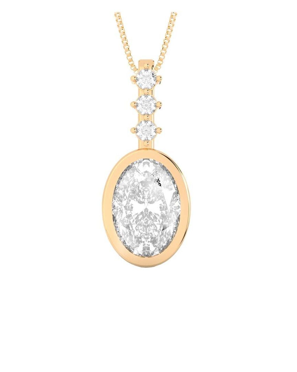 Amairah White 14K Rose 3.00 Ct. Tw. Lab-Grown Diamond Pendant Necklace