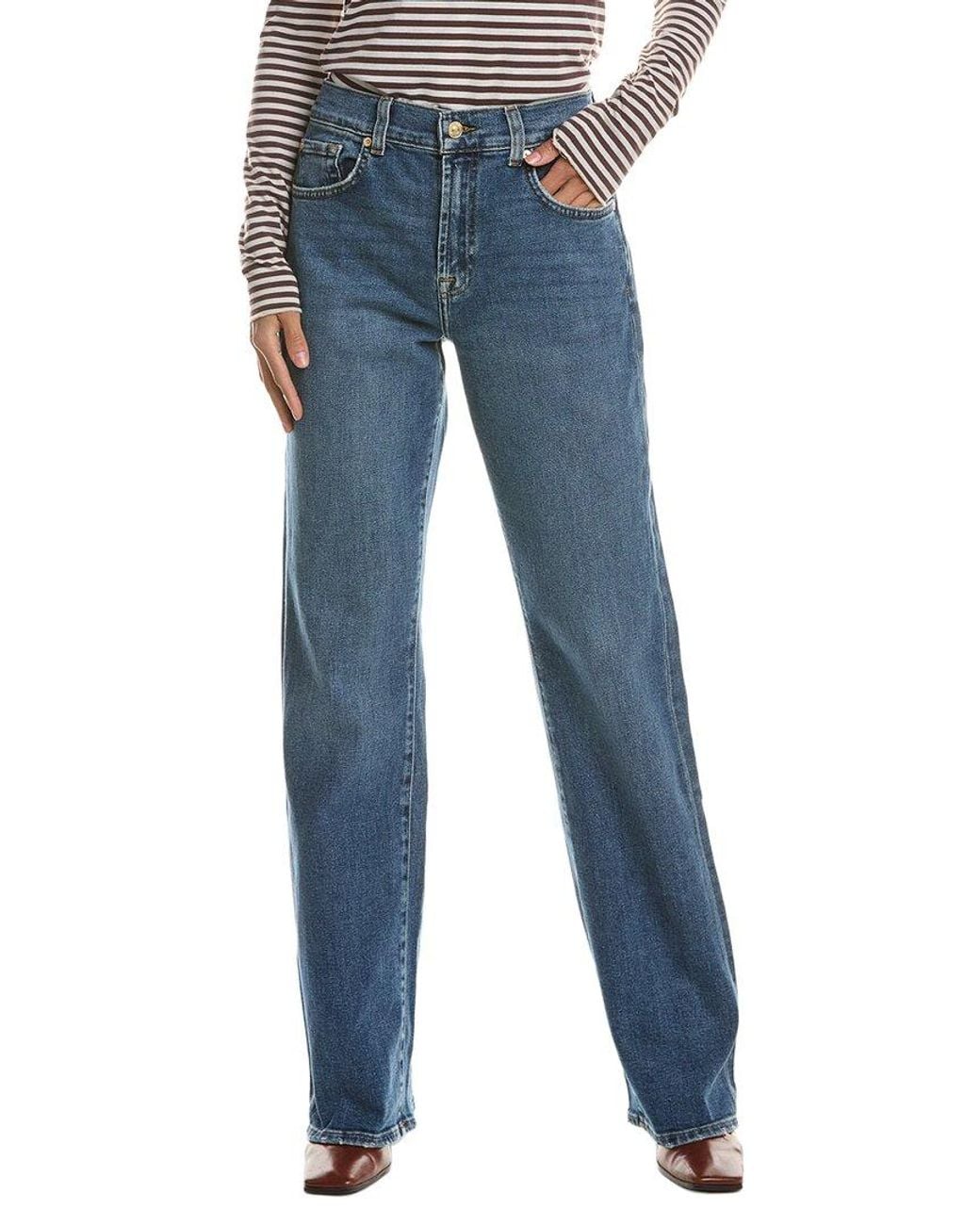 7 For All Mankind Blue Tess Trouser