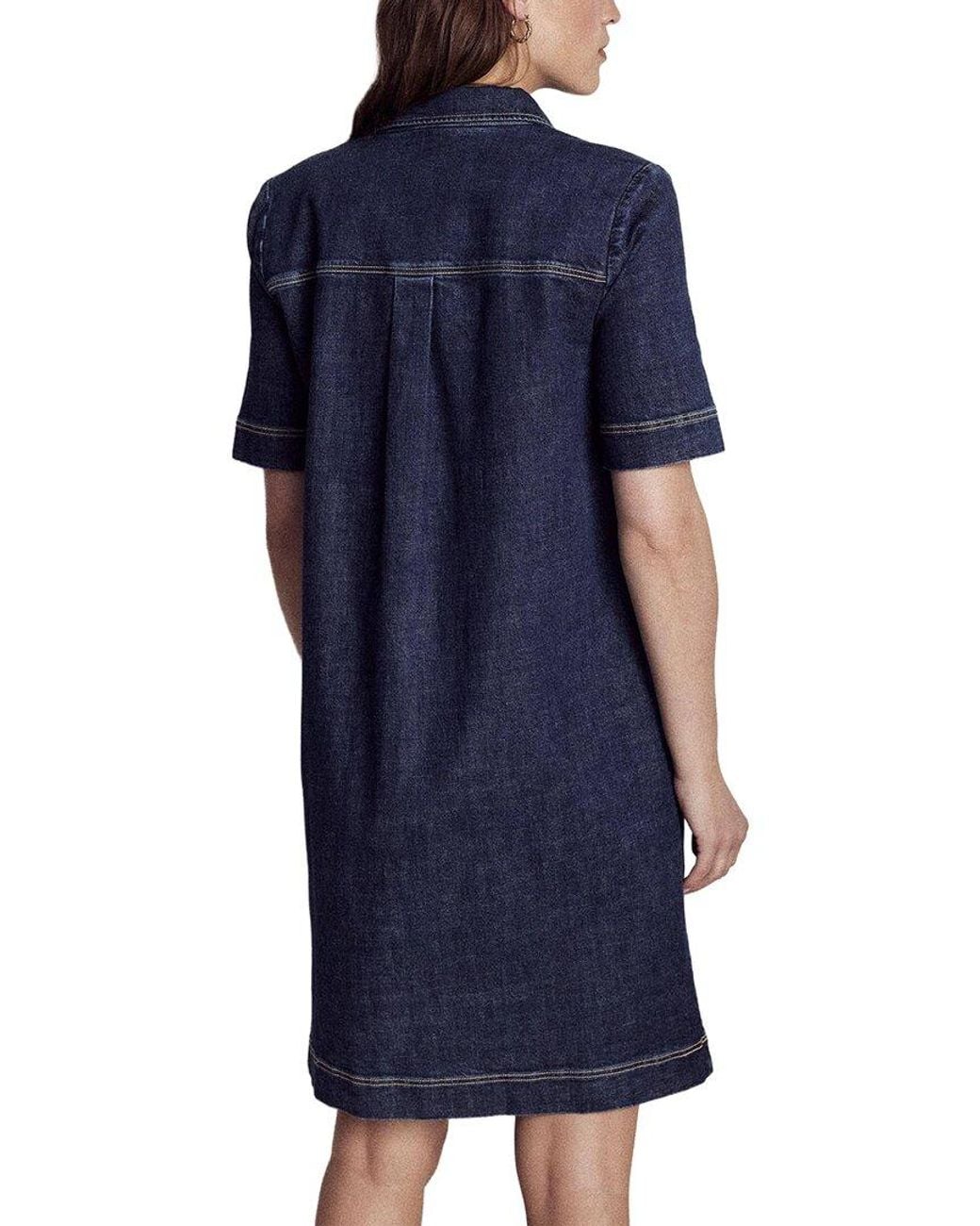 Boden Blue Zia Pocket Shift Dress