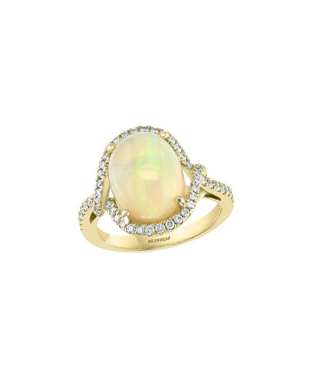 Effy Fine Jewelry Metallic 14K 3.60 Ct. Tw. Diamond & Opal Ring
