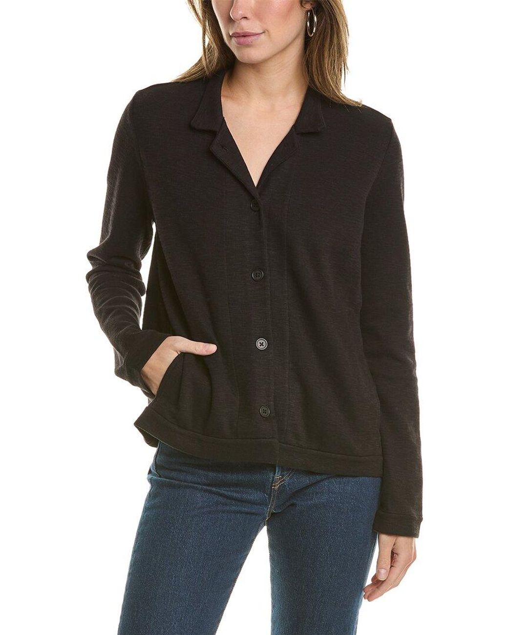 Eileen fisher clearance black denim jacket