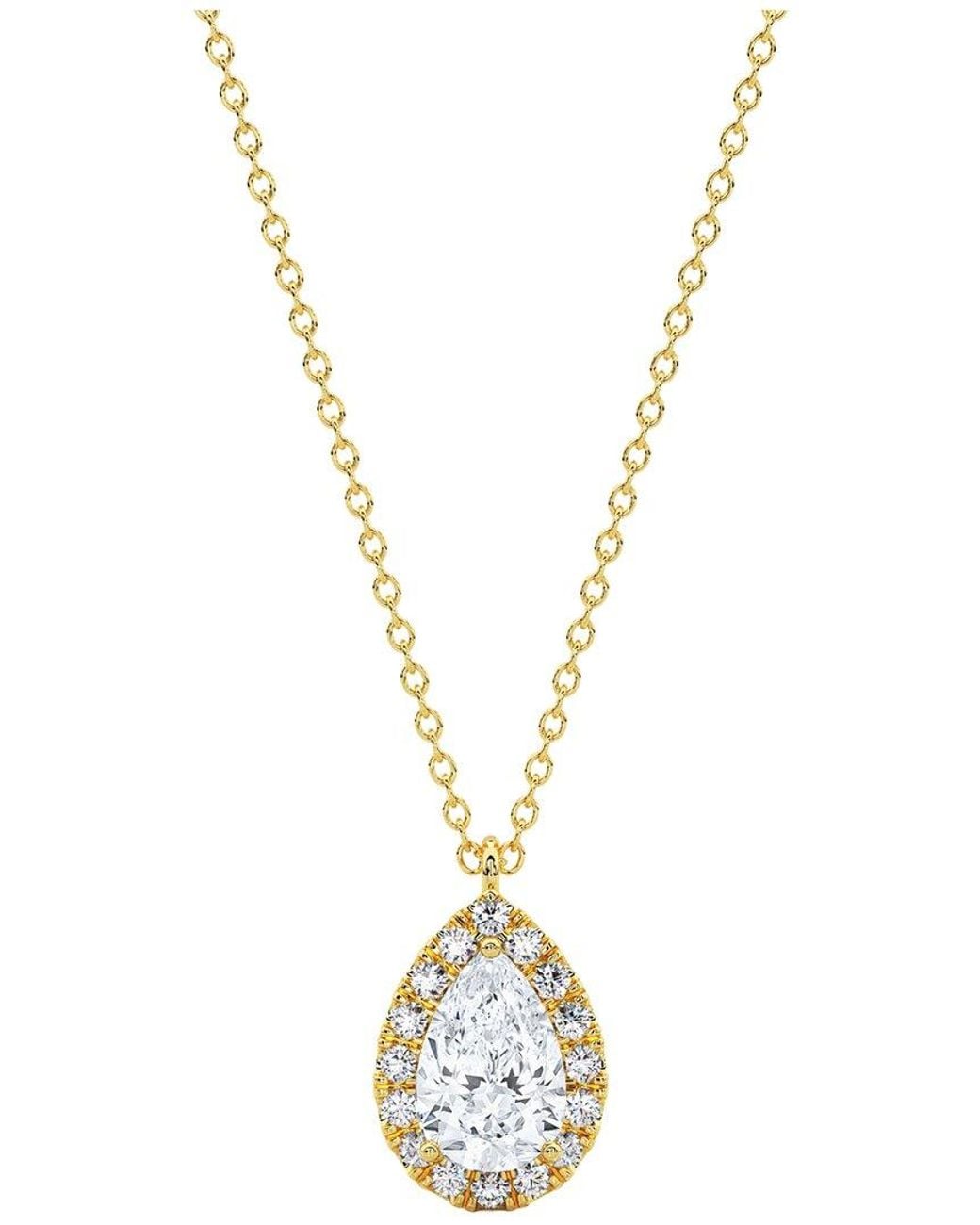 Lab Grown Diamonds Metallic 14K 4.00 Ct. Tw. Lab-Grown Diamond Necklace