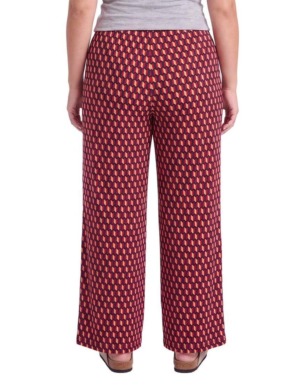 Anne Klein Red Plus High-Rise Palazzo Pant