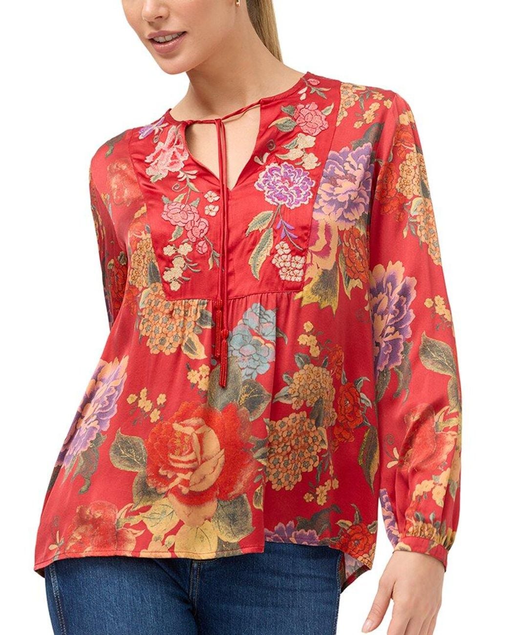Johnny Was Red Prairie Blouse