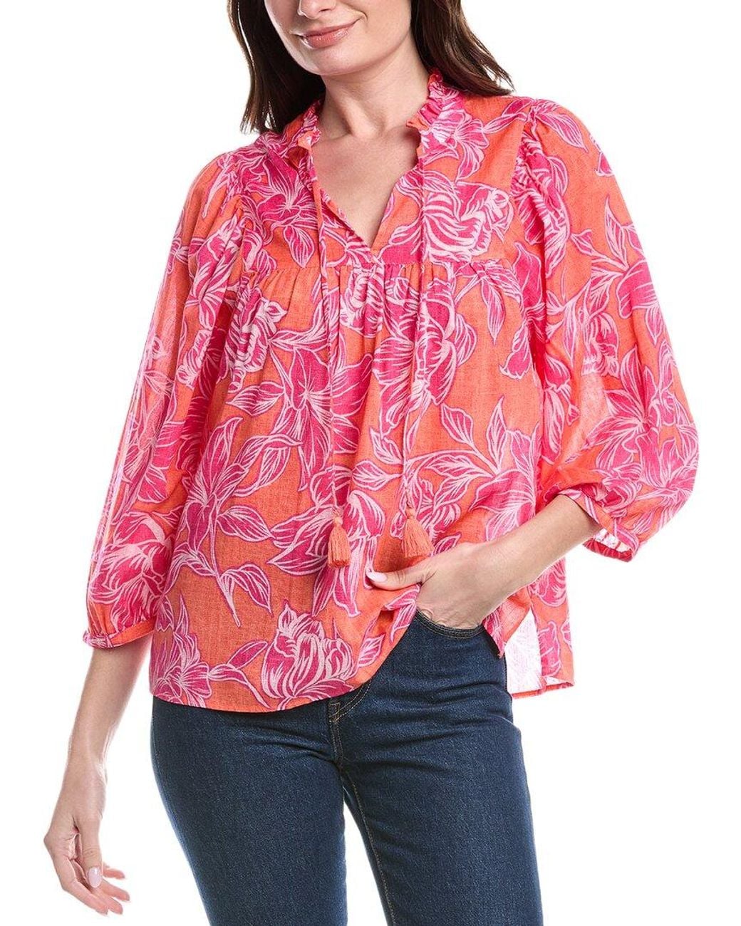 Tommy Bahama Red Paradiso Petals Top