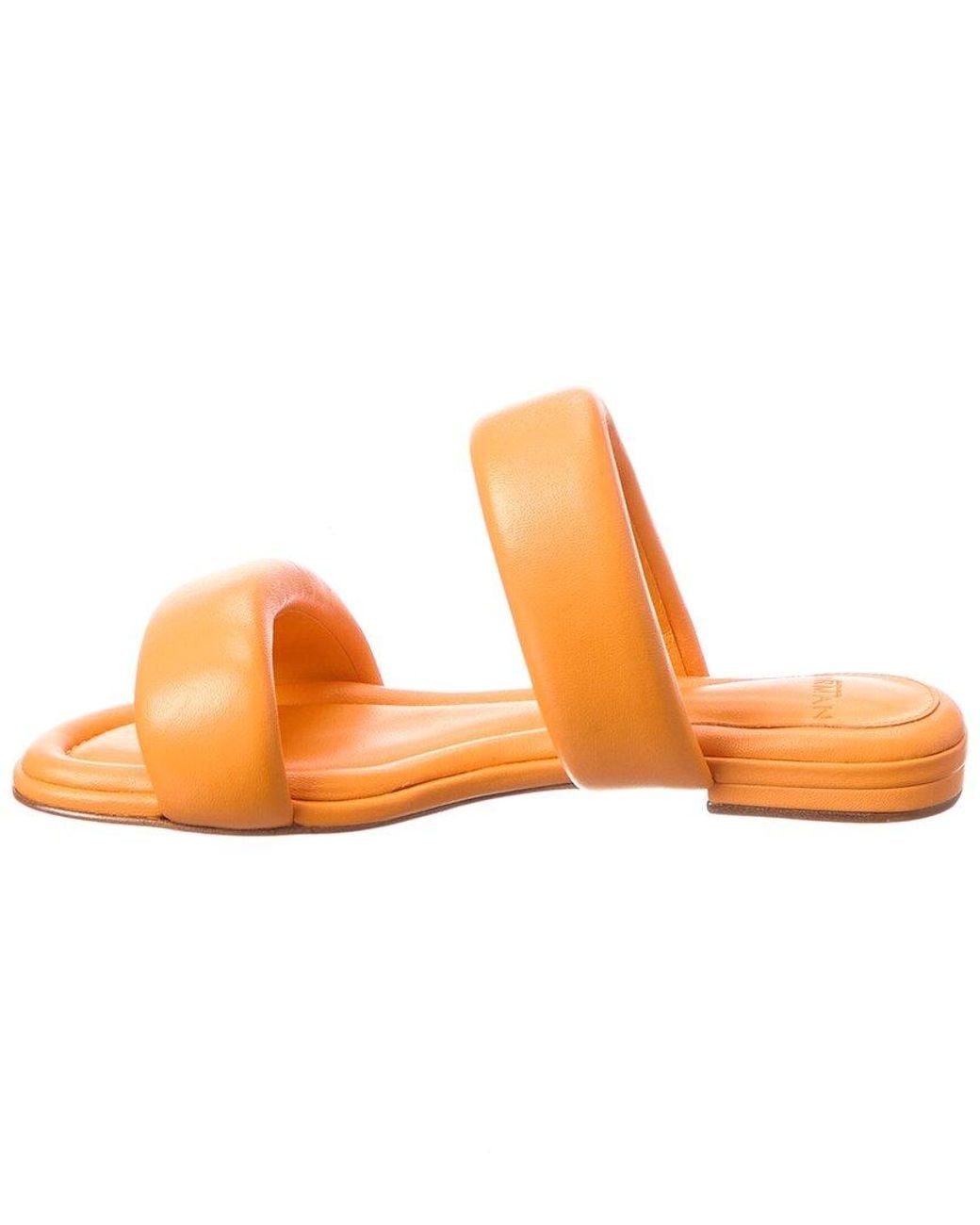 Alexandre Birman Orange Lilla Leather Sandal