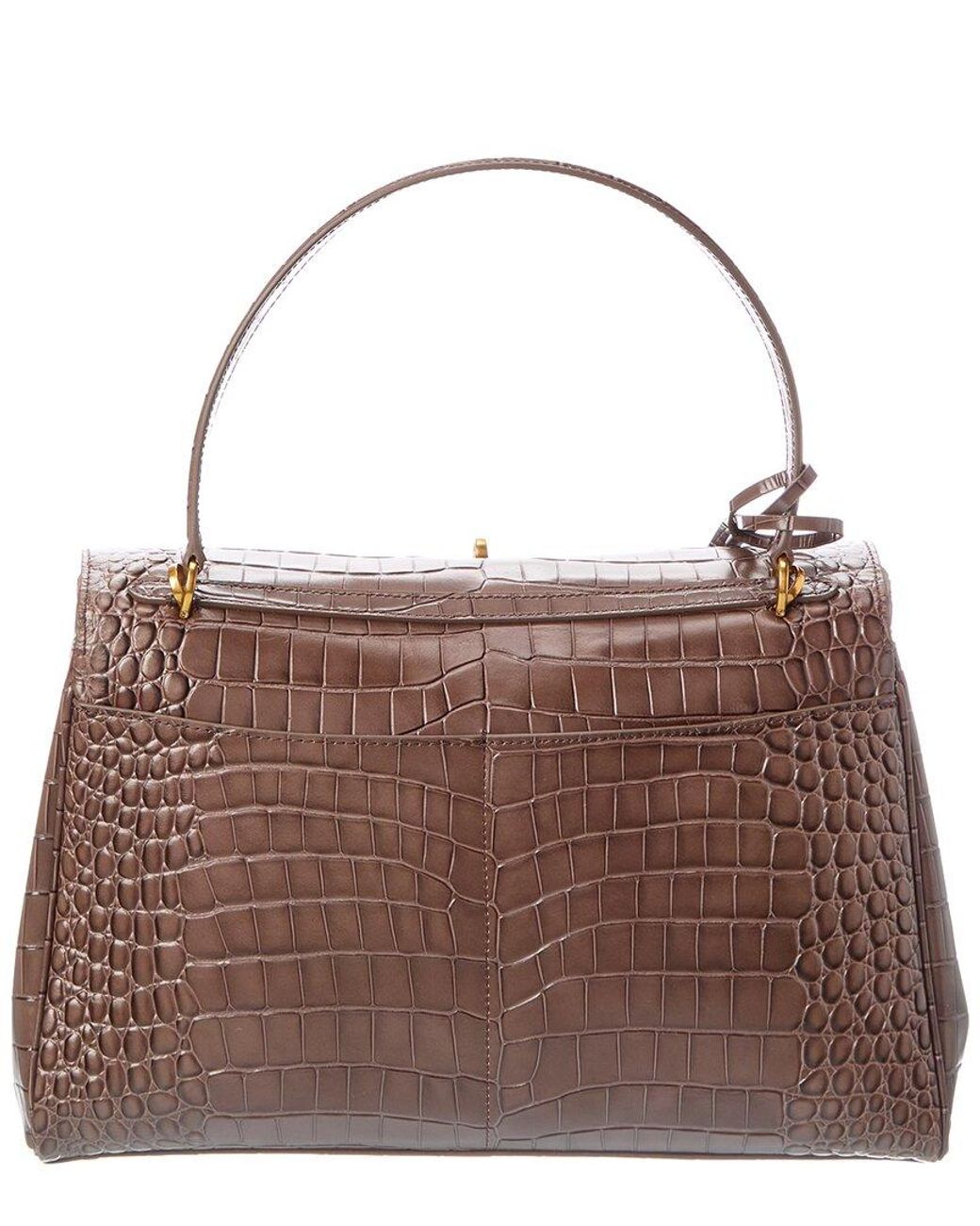 Tiffany & Fred Paris Brown Large Smooth Leather Tote