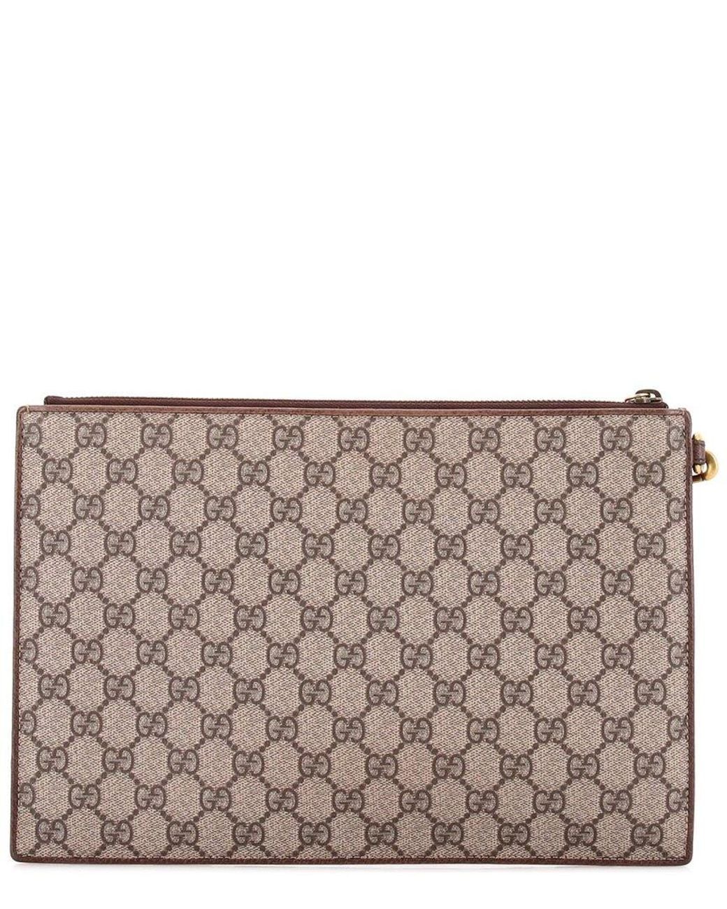 Gucci Multicolor Gg Coated Canvas Courrier Pouch With Applique (Authentic Pre- Loved)