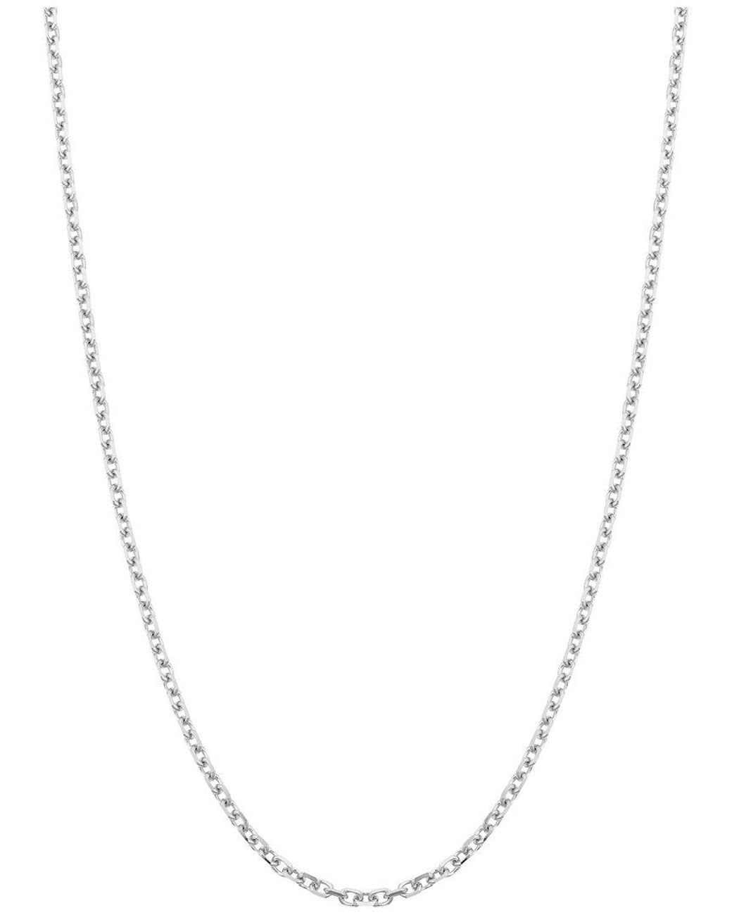 Italian Gold White 14K Italian Link Chain Necklace