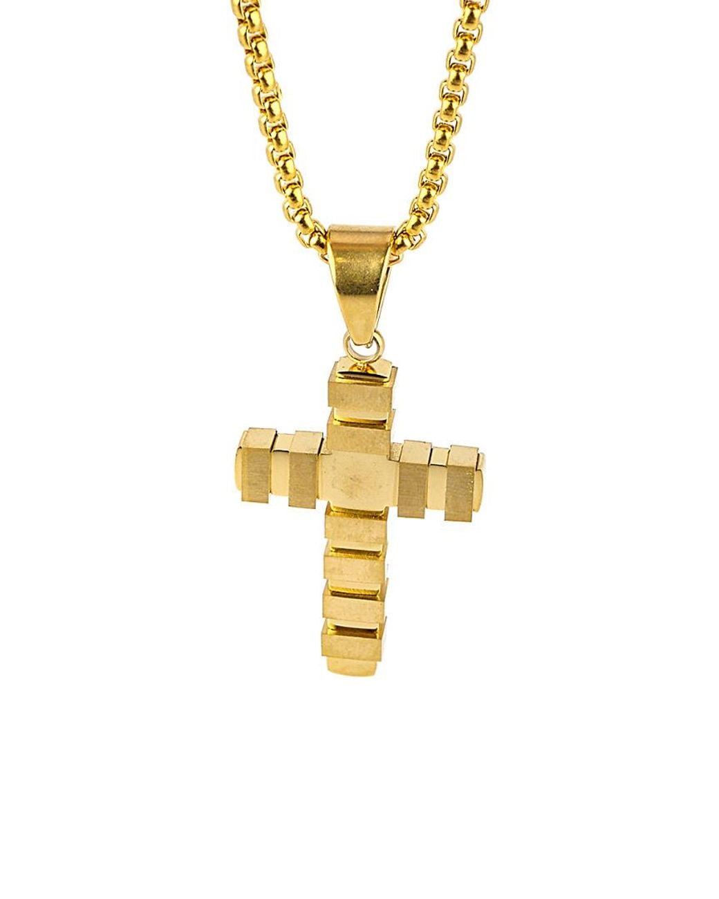jean claude Metallic Stainless Steel Cross Necklace for men