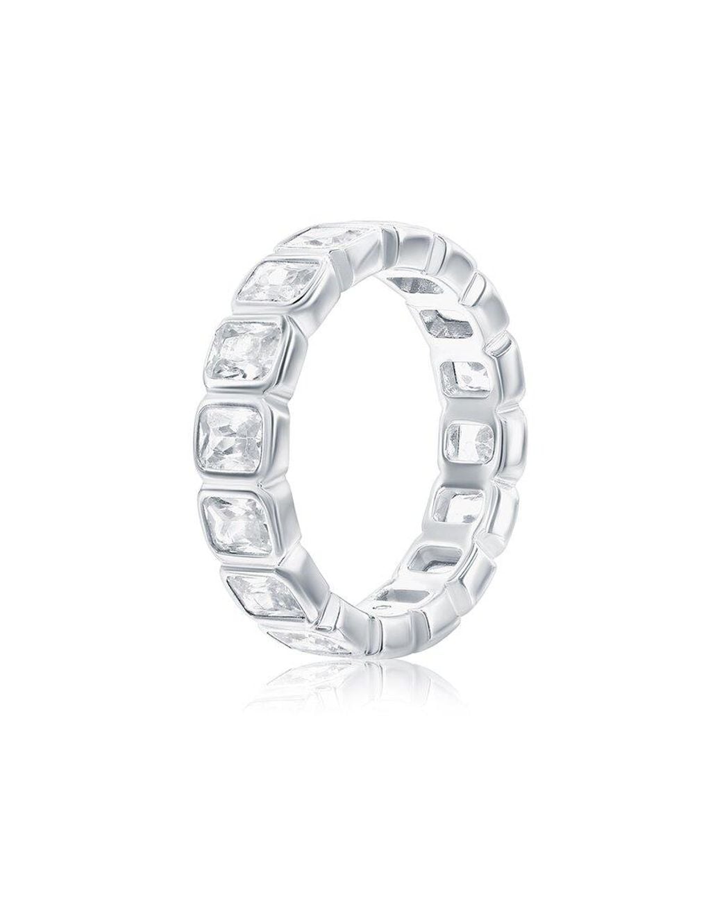Suzy Levian CZ Jewelry White Suzy Levian Cz Eternity Ring