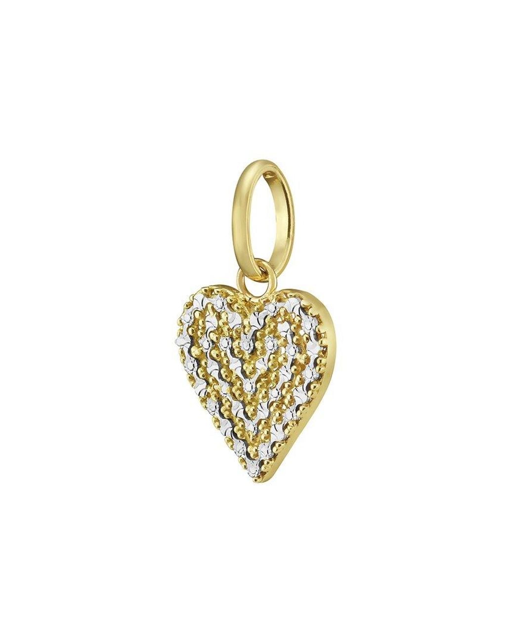 Italian Gold Metallic 14K Heart Charm