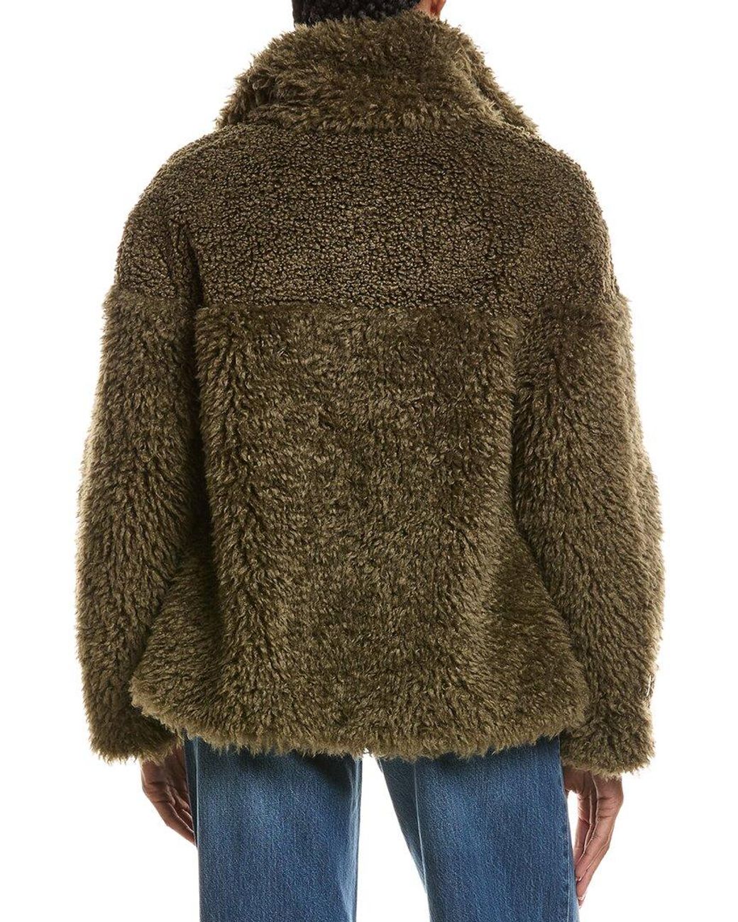 Ellen Tracy Green Curly Trucker Jacket
