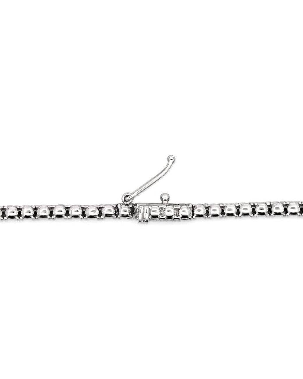 Prince Diamond & Jewelry Metallic 14K 8.40 Ct. Tw. Diamond Tennis Necklace