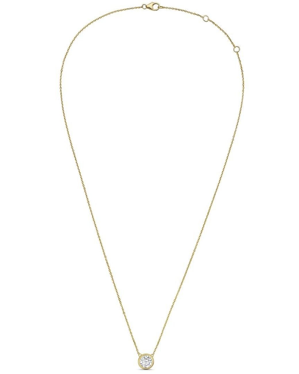 Diana M Metallic Diana M. 14K 7.00 Ct. Tw. Lab-Grown Diamond Pendant Necklace