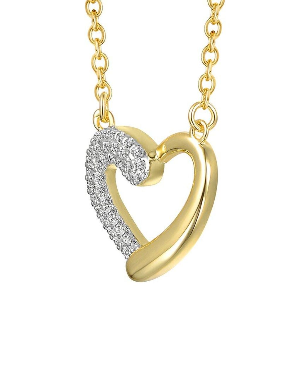 Genevive Jewelry Metallic 14K Diamond Cz Chain Necklace
