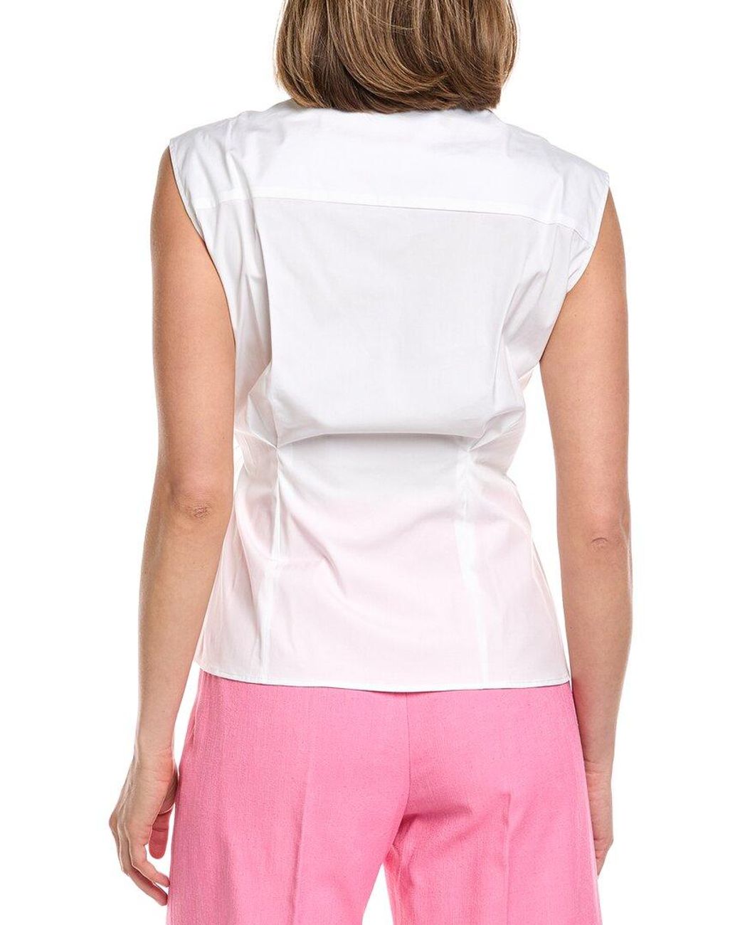 Carolina Herrera White Wrap Top