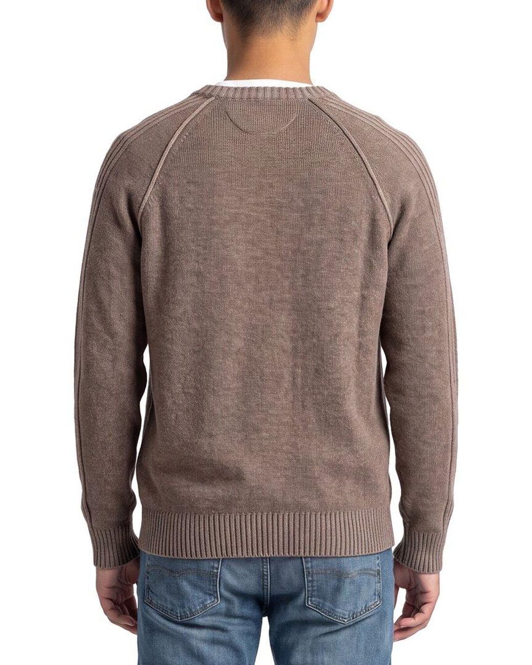 Raffi Gray Reverse Wool & Cashmere-Blend Crewneck Sweater for men