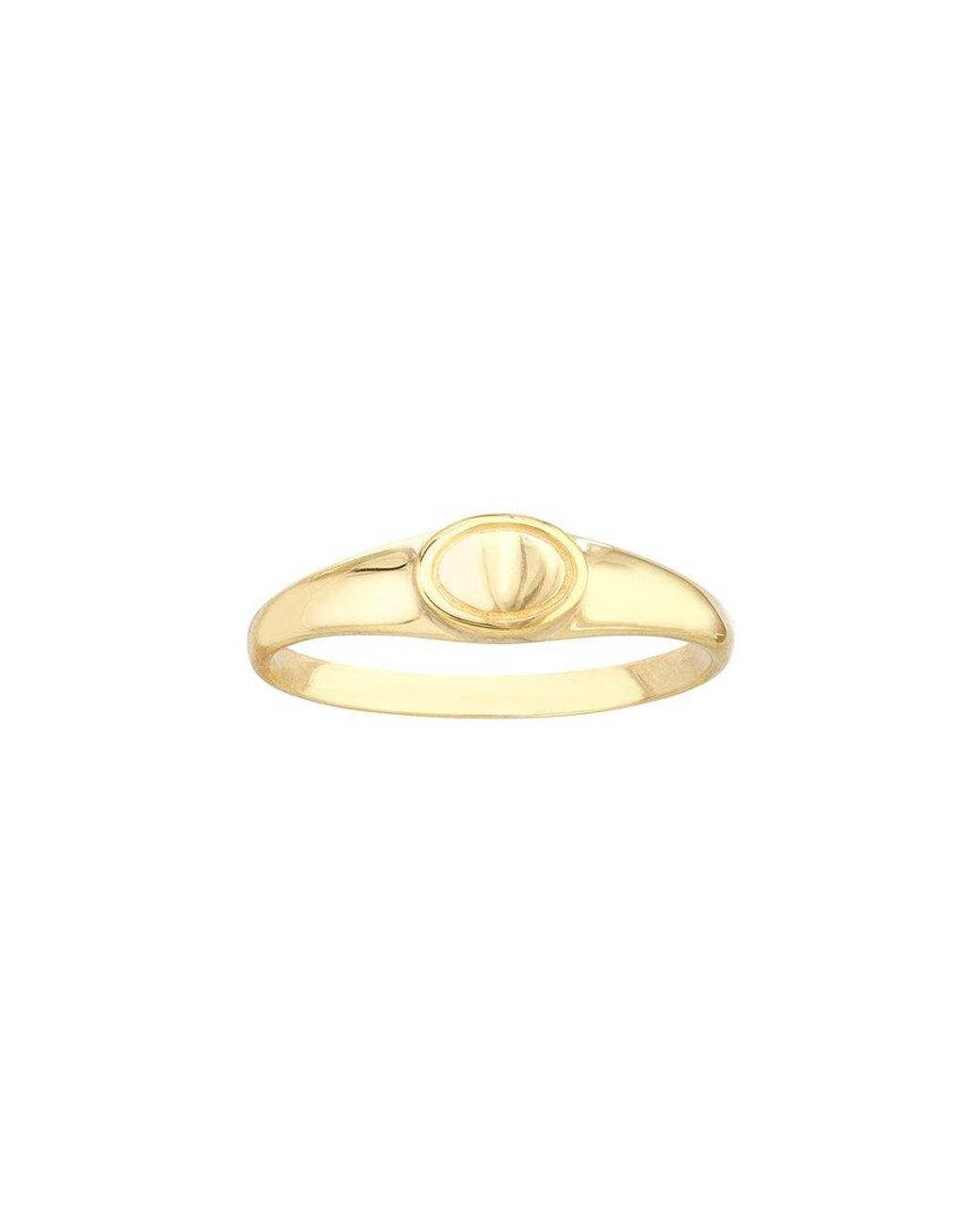 HAWLEY ST Metallic 14K Engravable Ring