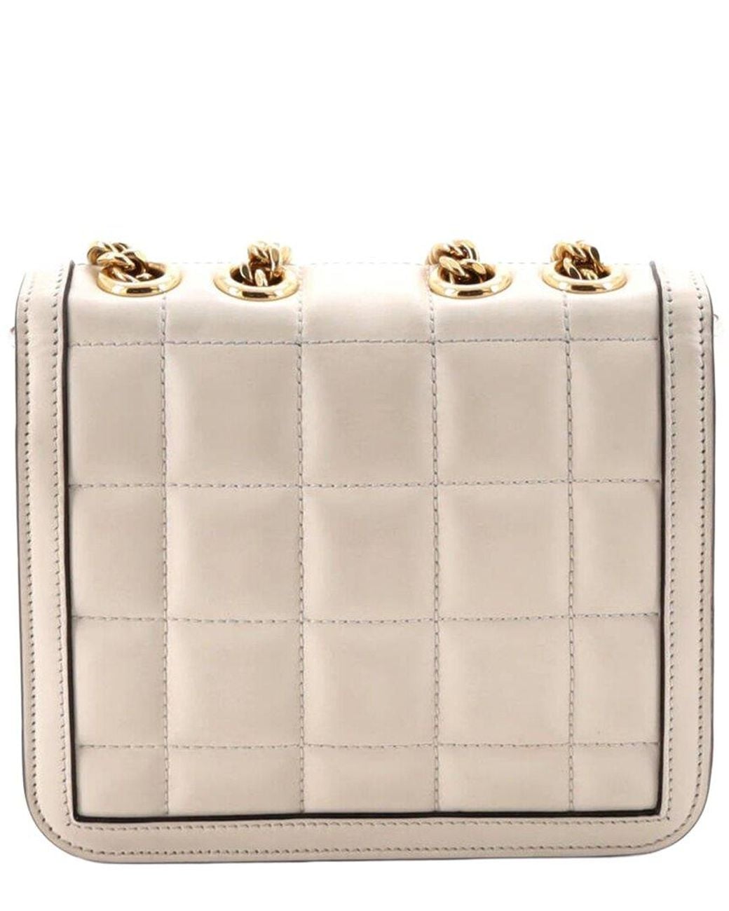 Gucci Natural Mixed Matelasse Leather Deco Chain Flap Bag Mini (Authentic Pre- Loved)