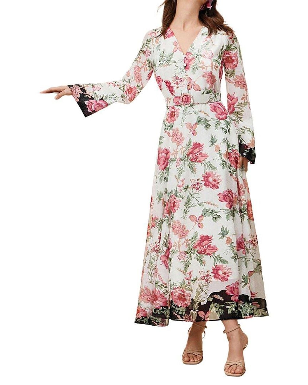 COLON DIANA Multicolor Print Maxi Dress