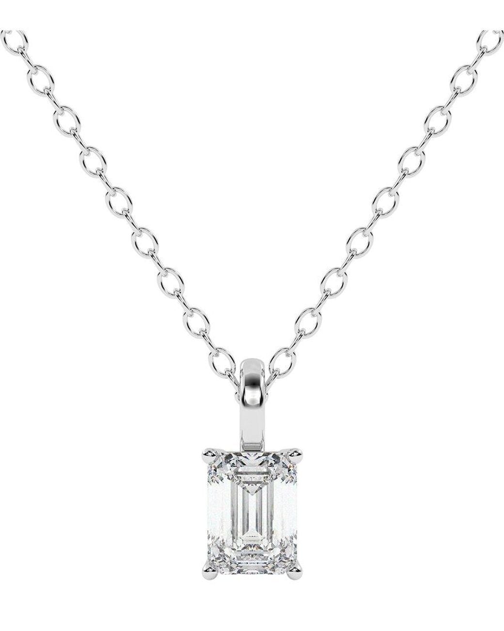 Diamond Select Cuts Metallic 14K 1.00 Ct. Tw. Diamond Pendant Necklace