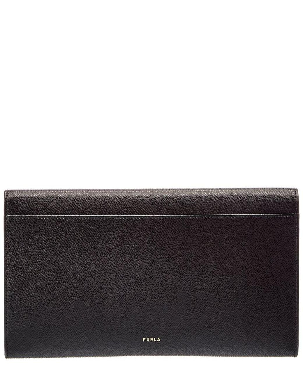 Furla Black Iride Leather Clutch