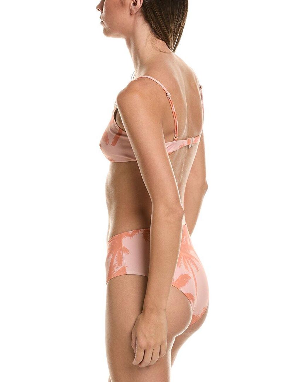 Manebí Pink Manebi 2Pc Ribbed Bralette Bikini Set