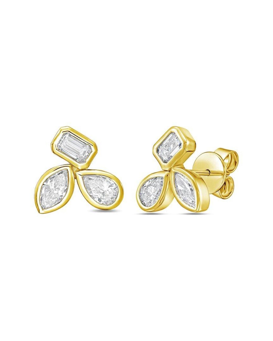 Diana M Metallic Diana M. 14K 6.00 Ct. Tw. Lab-Grown Diamond Stud Earrings