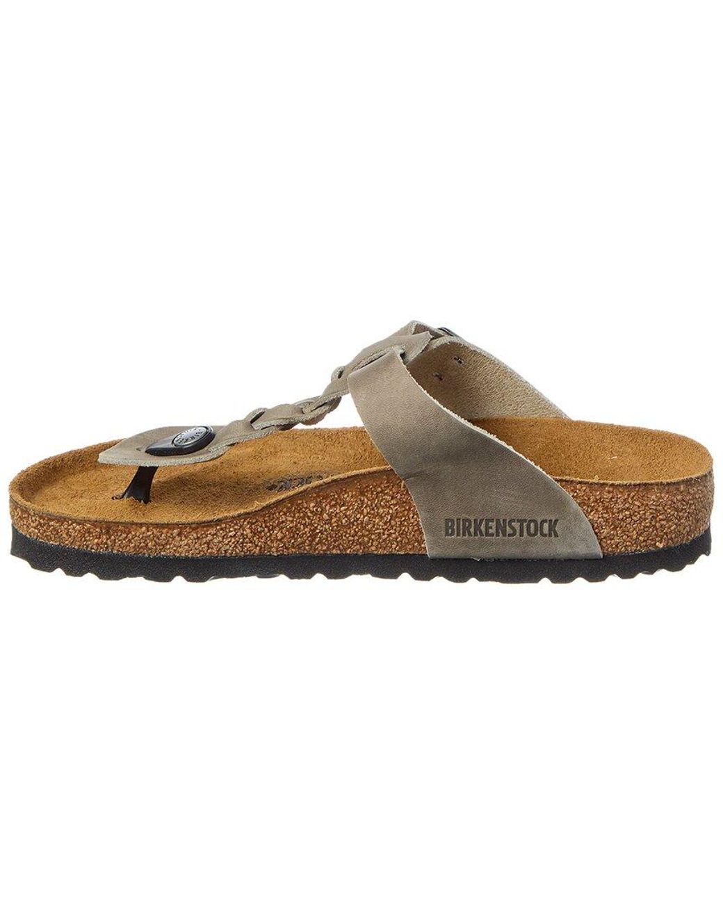 Birkenstock Brown Gizeh Braided Oiled Leather Sandal
