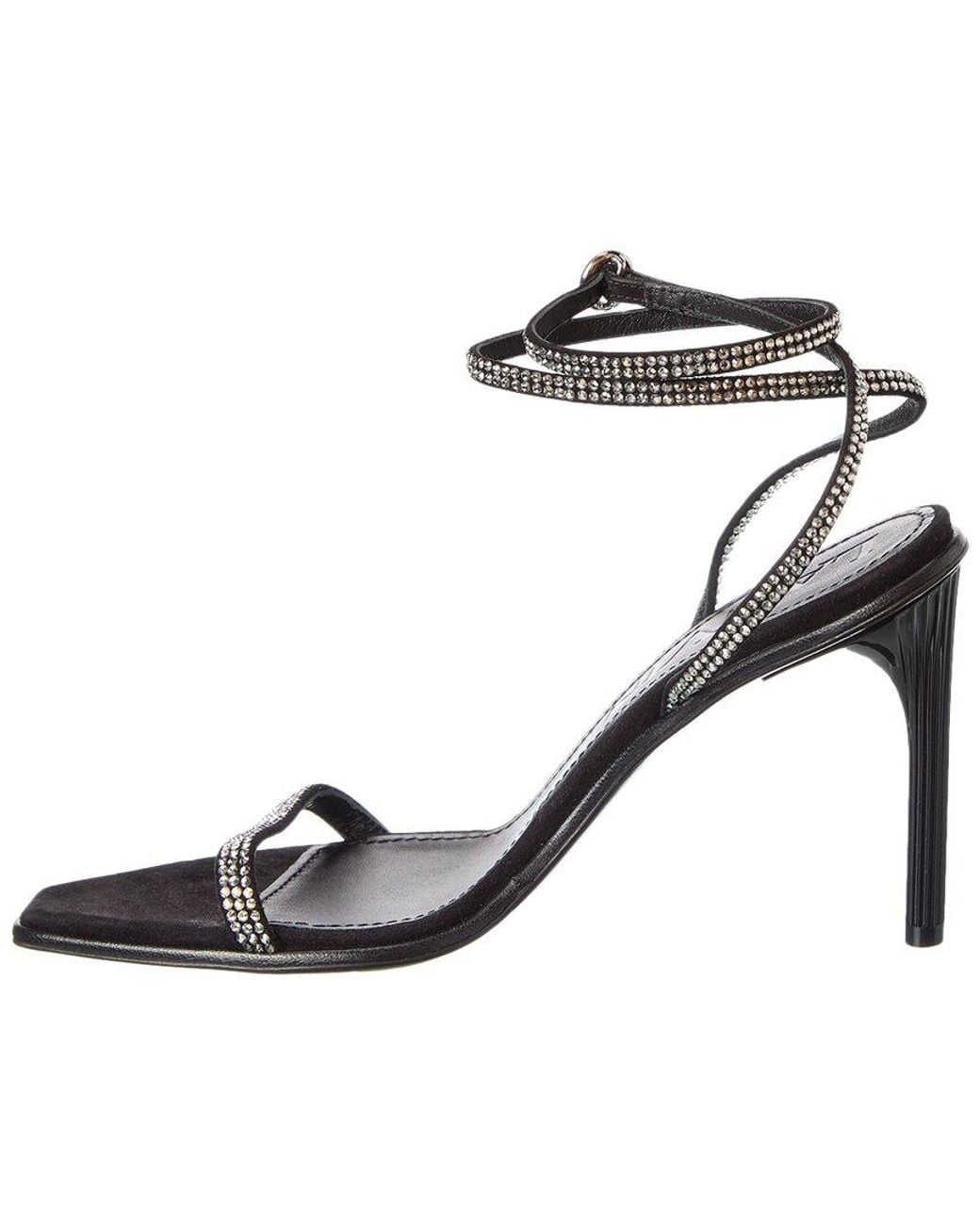 Lanvin Black Femme Suede & Leather Sandal