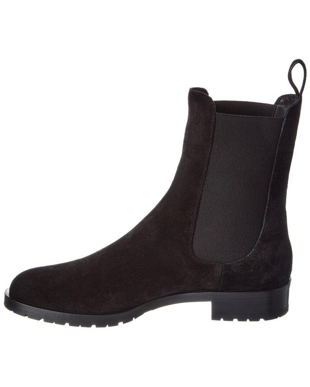 Ferragamo Black Suede Chelsea Boot