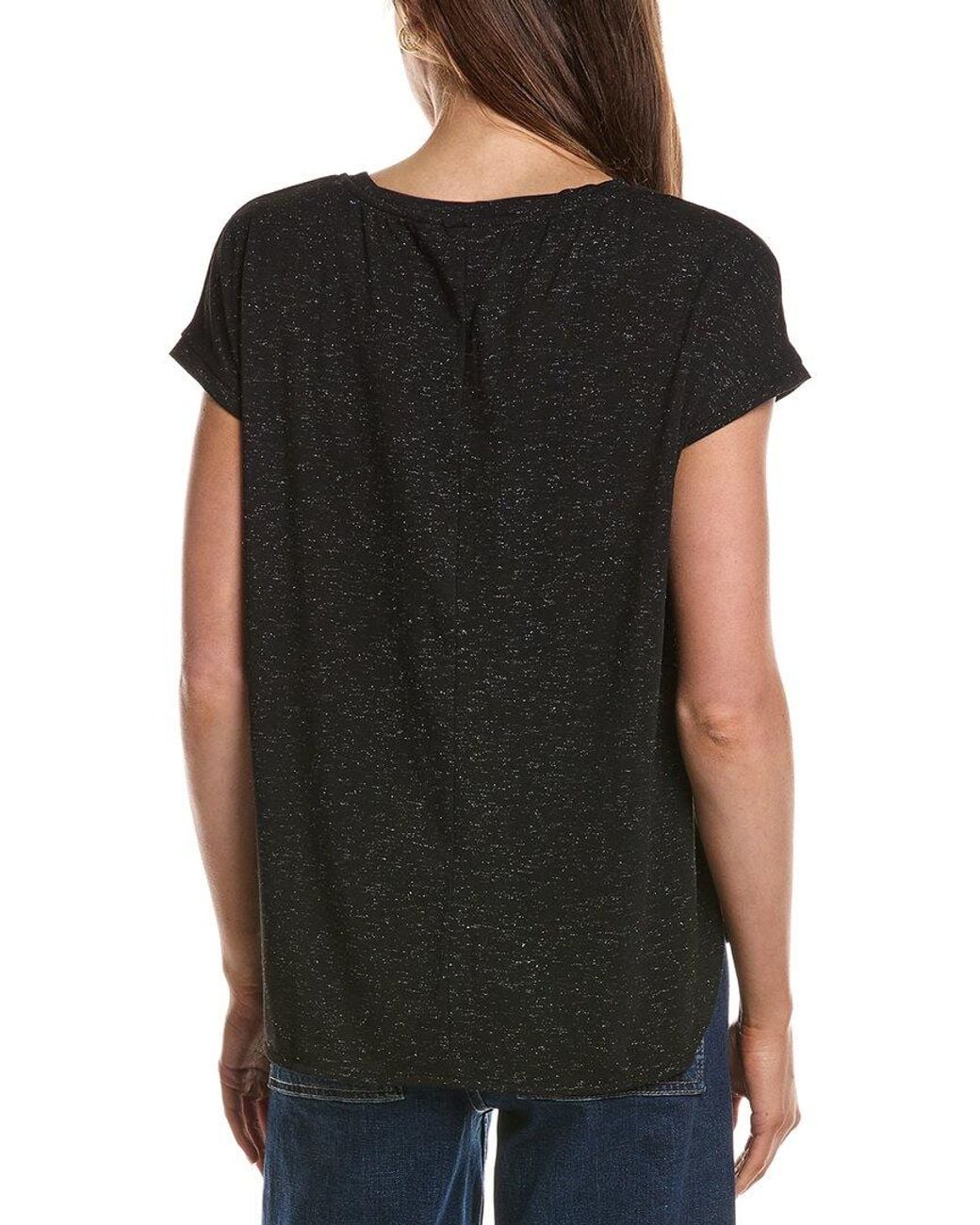 Ichi Black Ihrebel High-Low T-Shirt