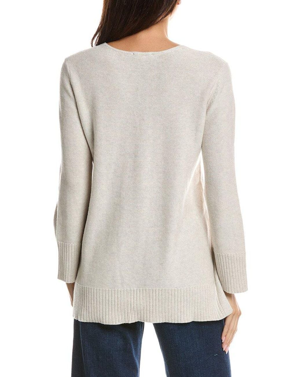 Forte Gray Easy V-Neck Sweater