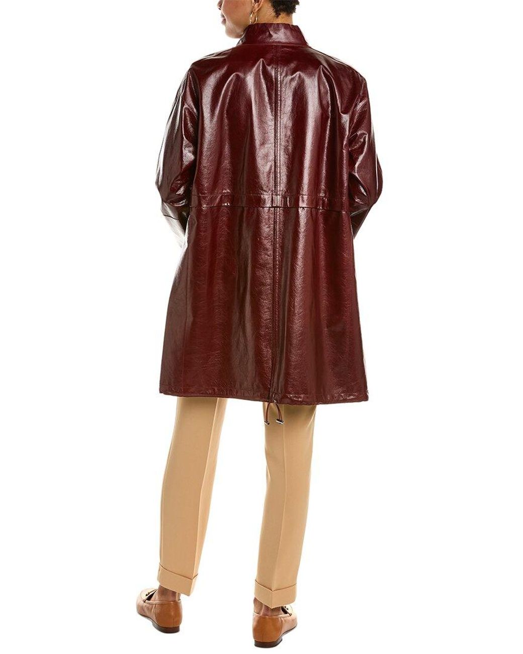 Lafayette 148 New York Minerva Leather Jacket in Brown | Lyst