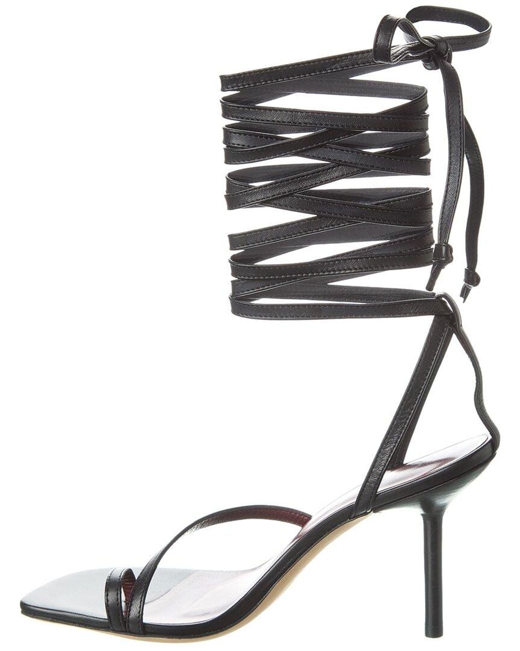 Staud Black Nicola Leather Gladiator Sandal