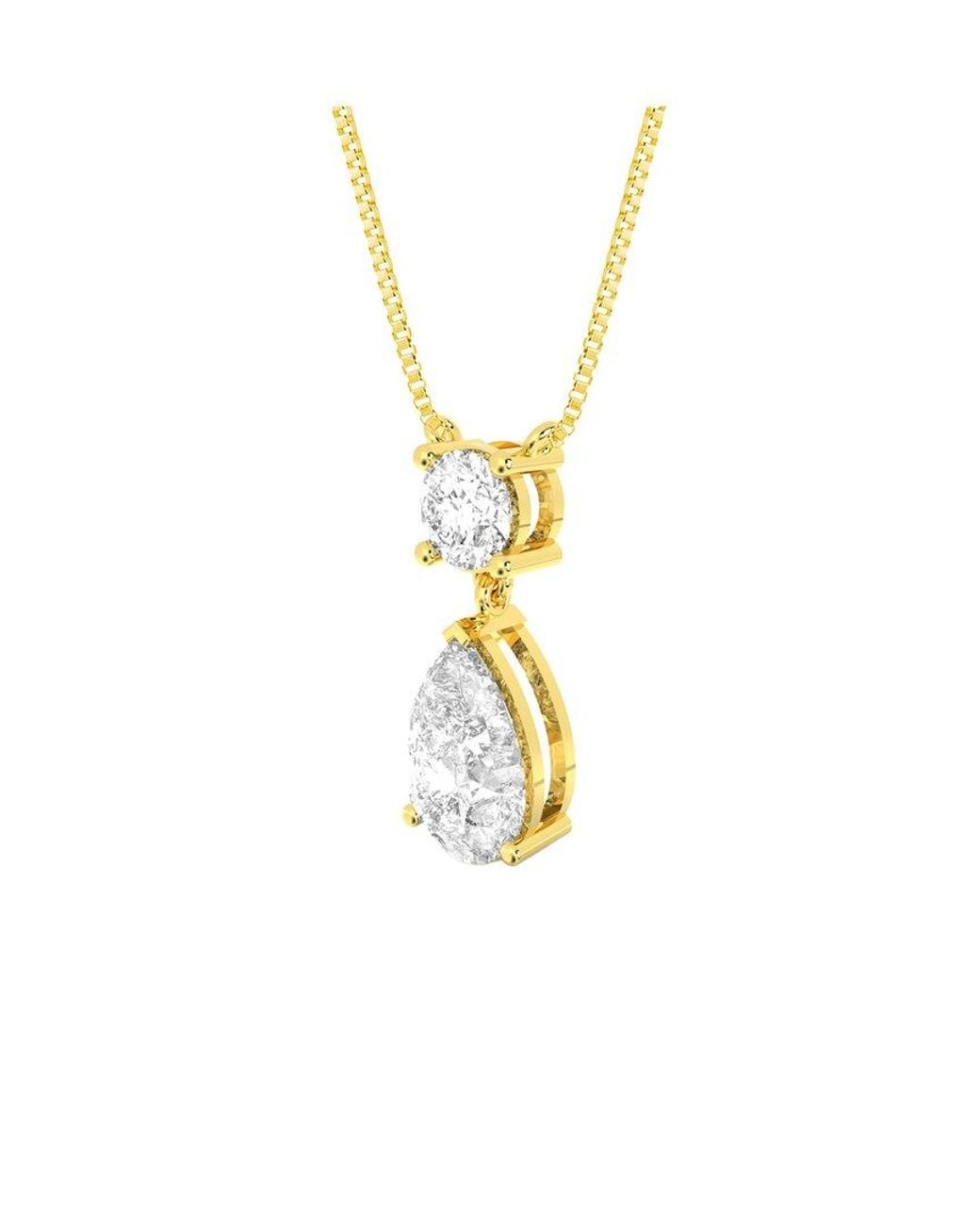 Amairah Metallic 14K 5.00 Ct. Tw. Lab-Grown Diamond Pendant Necklace