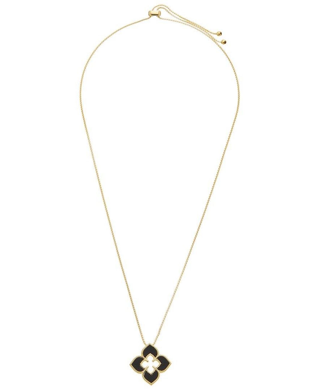 Juvell Metallic 18K Onyx Necklace
