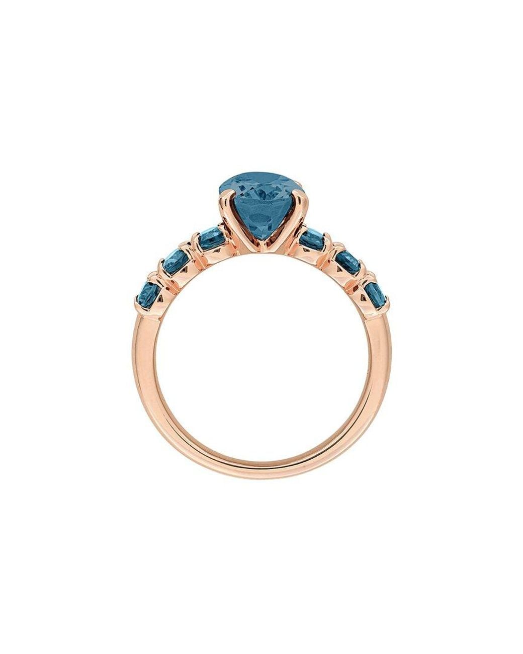Rina Limor Blue Rose-Plated 4.00 Ct. Tw. Topaz Ring